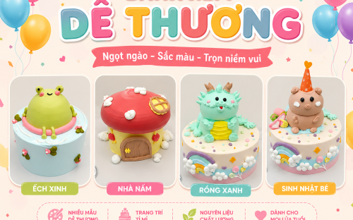 Bánh kem dễ thương nhiều sắc màu – Xu hướng bánh sinh nhật nổi bật năm 2026