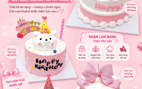 BÁNH KEM TONE HỒNG HÀN QUỐC TẠI MINH LONG BAKERY – VẺ ĐẸP NHẸ NHÀNG CHINH PHỤC MỌI KHÁCH HÀNG