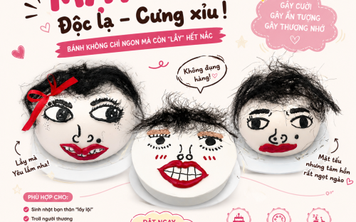 Bánh kem mặt tếu – Xu hướng quà tặng hài hước khiến ai nhận cũng bật cười