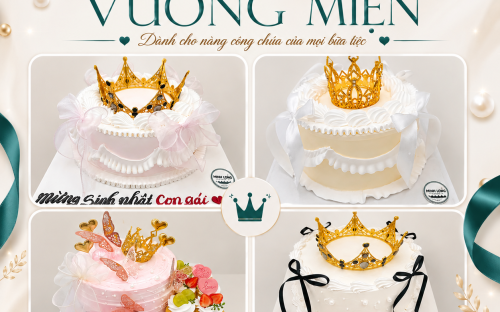 Bánh kem vương miện hot 2026 – Xu hướng bánh sinh nhật sang trọng được yêu thích nhất