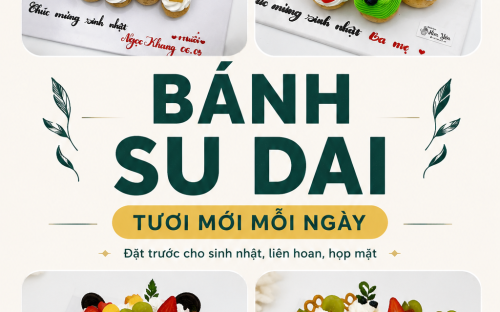 Bánh Su Dai Trái Cây – Xu Hướng Tiệc Ngọt Được Yêu Thích Tại Minh Long Bakery
