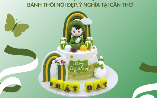 Bánh kem tuổi Rắn (tuổi Tị) cho bé trai – Mẫu thôi nôi đẹp, ý nghĩa tại Cần Thơ