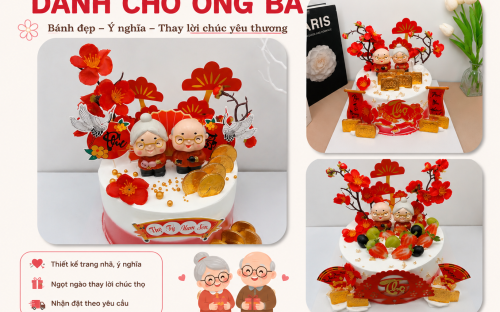 Bánh Kem Dành Cho Ông Bà – Món Quà Ngọt Ngào Thay Lời Chúc Sức Khỏe Tại Minh Long Bakery