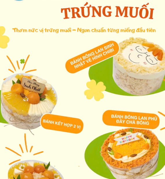 Bánh Bông Lan Trứng Muối Siêu Hot Tại Cần Thơ