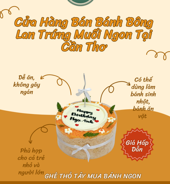 Cửa Hàng Bán Bánh Bông Lan Trứng Muối Ngon Tại Cần Thơ