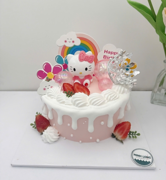 Bánh kem dành cho bé gái lên 5 tuổi làm theo yêu cầu 