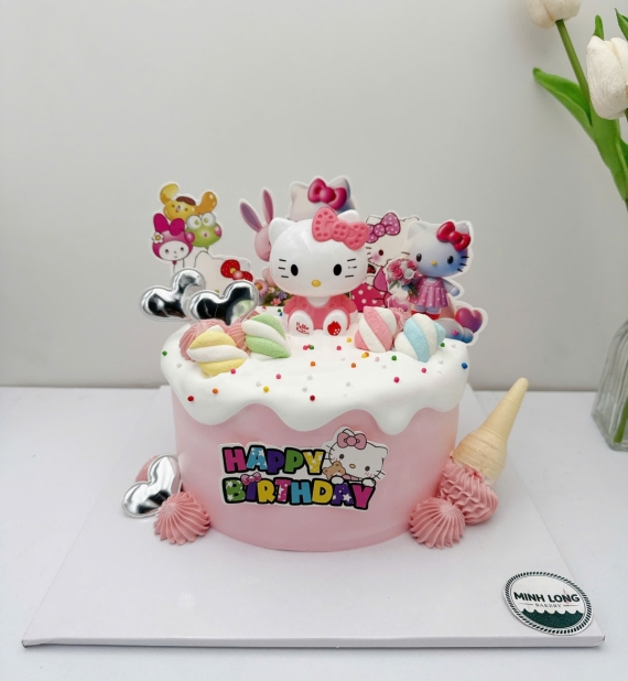 Bánh kem dành cho bé gái lên 7 tuổi làm theo yêu cầu 