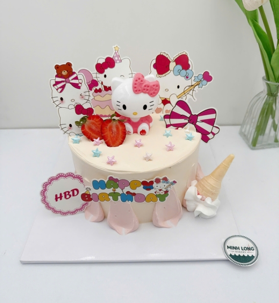 Bánh kem dành cho bé gái lên 8 tuổi làm theo yêu cầu 