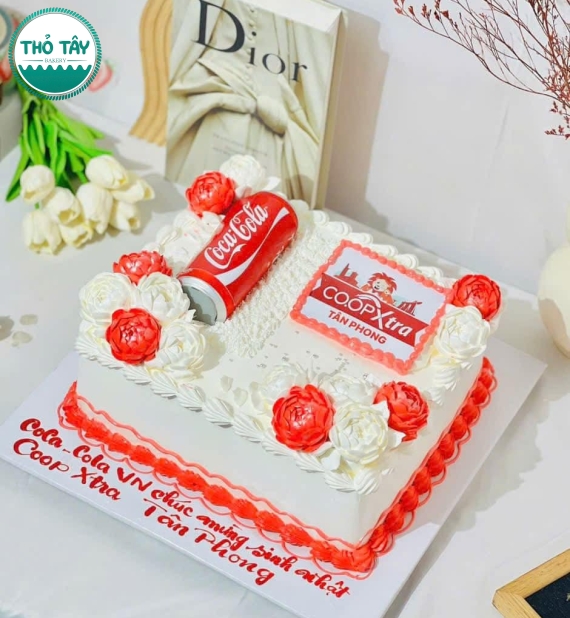 Bánh Kem Công Ty Khai Trương – In Logo, Viết Chúc Mừng Sang Trọng