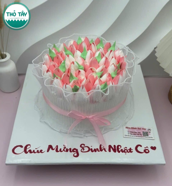 Bánh Kem Hoa Tặng cô giáo ngày 20/10