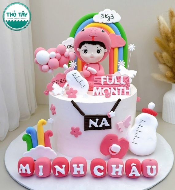 Bánh kem thôi nôi fondant theo yêu cầu tại Cần Thơ – Giao nhanh trong ngày