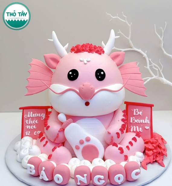 Bánh Kem thôi nôi dành cho bé gái tone hồng 
