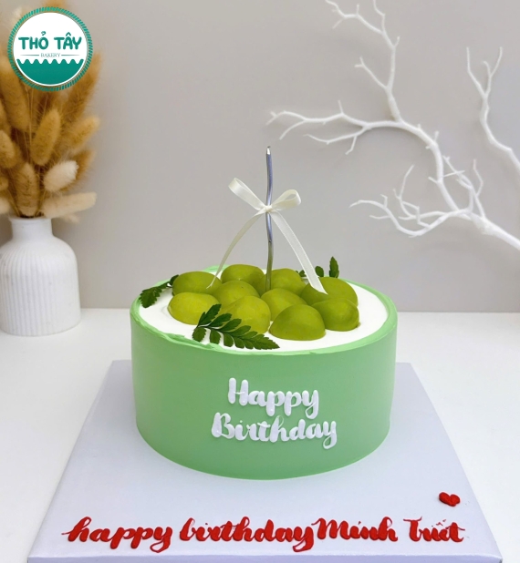 Bánh kem hàn quốc tone xanh-mẫu bánh hot trend tại Cần Thơ