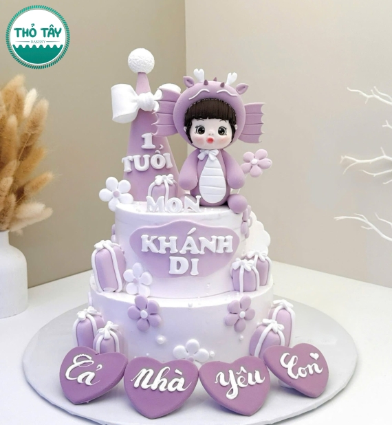 Bánh Kem thôi dành cho bé gái vip tone tím