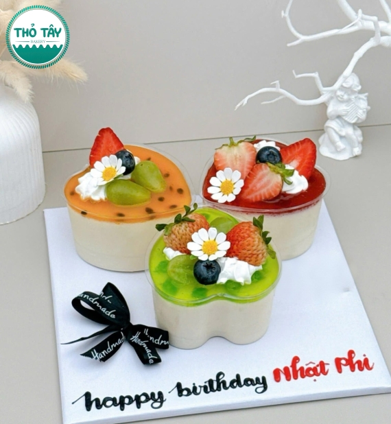 Sét bánh panna cotta 3 ly