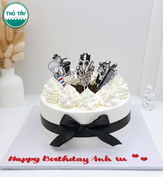 Bánh kem dành cho nam làm nghề tóc