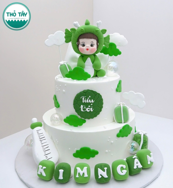 Bánh Kem thôi nôi dành cho bé gái tuổi rắn 