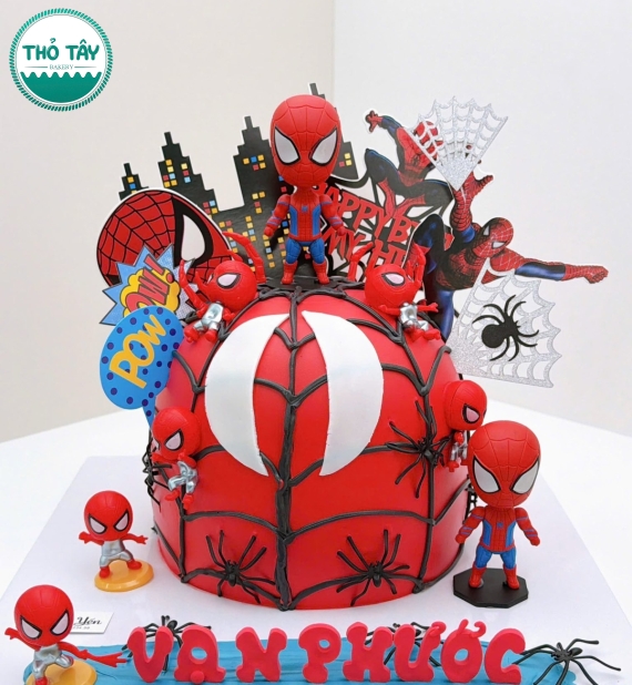 Bánh kem người nhện dành cho bé trai-hot 2025