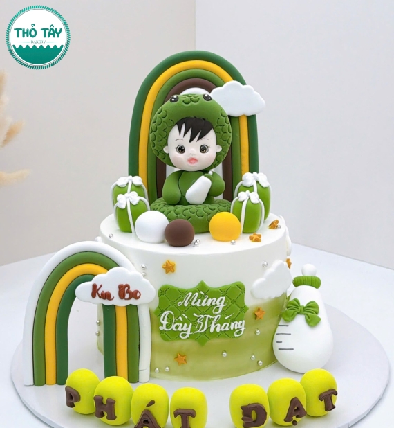 Bánh kem thôi nôi dành cho bé trai tuổi rắn