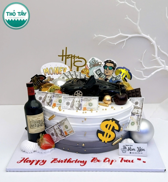 Bánh kem dành nam mẫu bánh hot viết lời chúc theo yêu cầu