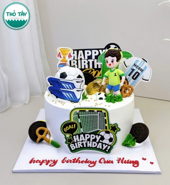 Bánh kem chủ đề bóng đá cho bé trai - Tiệm bánh Thỏ Tây Cần Thơ
