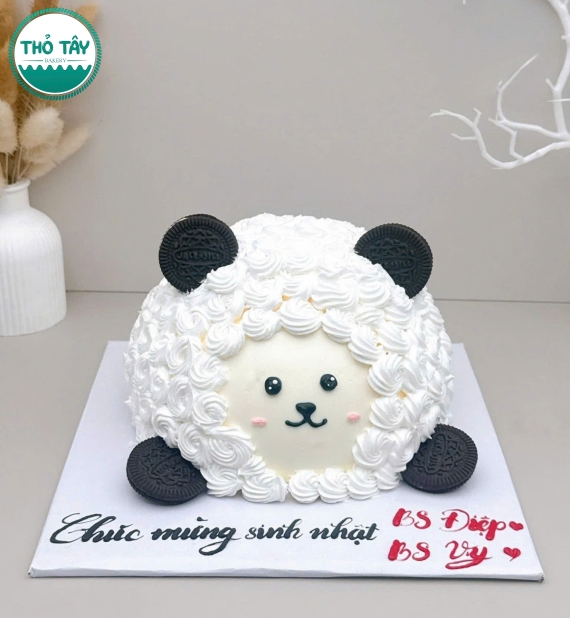 Bánh kem hàn quốc chú cừu xinh xắn