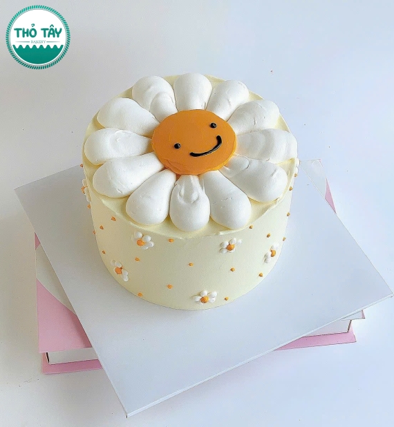 Bánh kem style Hàn Quốc vẻ hoa mặt trời