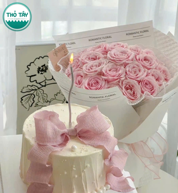 Bánh kem style Hàn Quốc mẫu hot 2025 tại cần thơ tone hồng