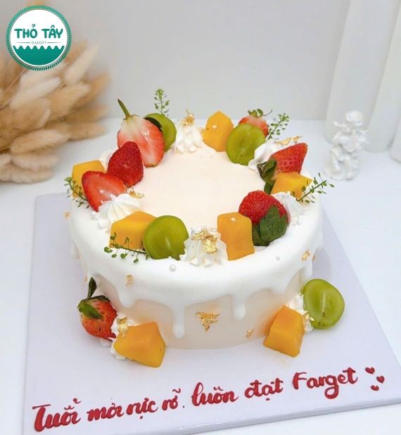 Bánh Kem trái cây trang trí đơn giản hot 2025-ô môn cần thơ