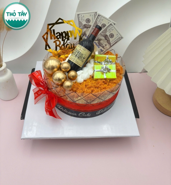 Bánh bông lan trứng muối tặng nam 