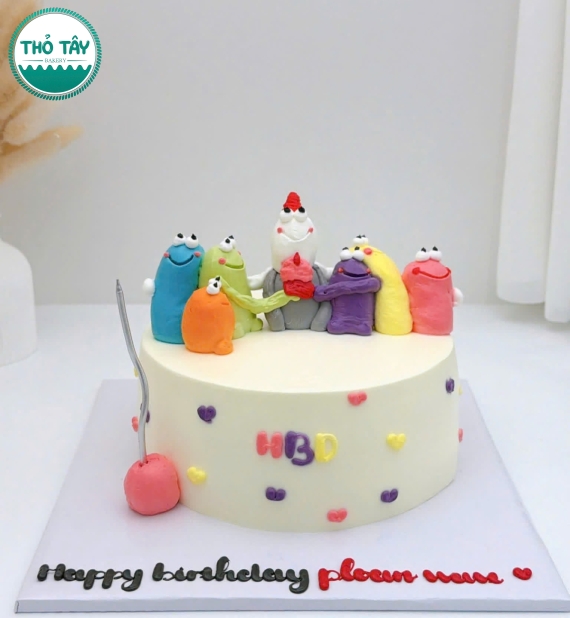 Bánh kem style Hàn cục phân dễ thương hội bạn thân