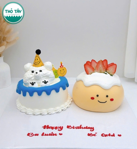 Bánh kem style Hàn dành cặp đôi yêu nhau