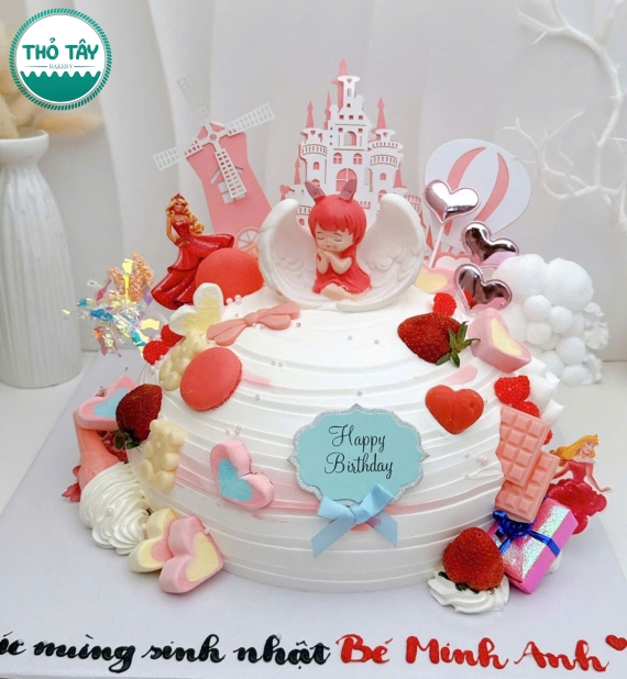 Bánh kem hủ tiền dành cho bé gái