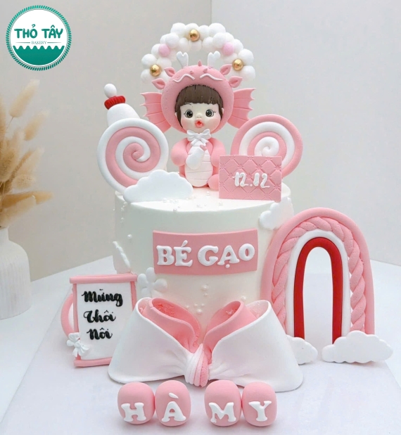 Bánh thôi nôi tạo hình 3d con rồng tuổi 