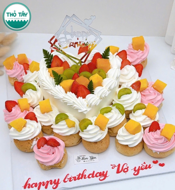 Bánh Kem trái cây kèm su dai mừng sinh nhật