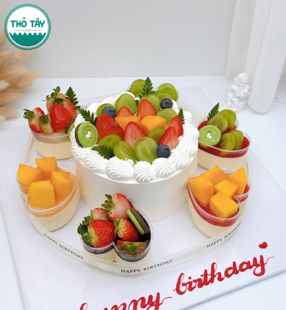 Bánh Kem trái cây mix panacotta