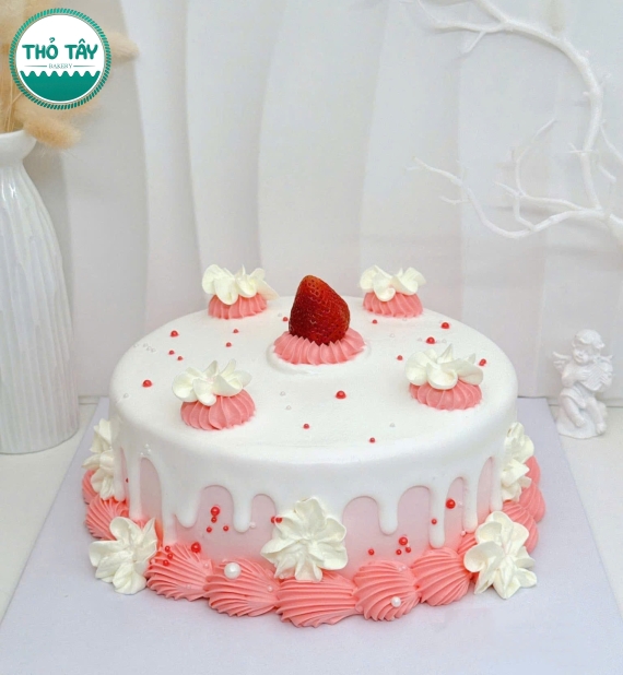 Bánh Kem xinh nữ trang trí đơn giản