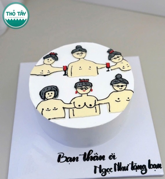 Bánh kem style hàn quốc dành cho 6 đứa bạn thân nhây bựa