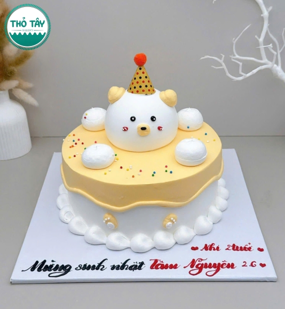 Bánh kem hàn quốc chú gấu dễ thương