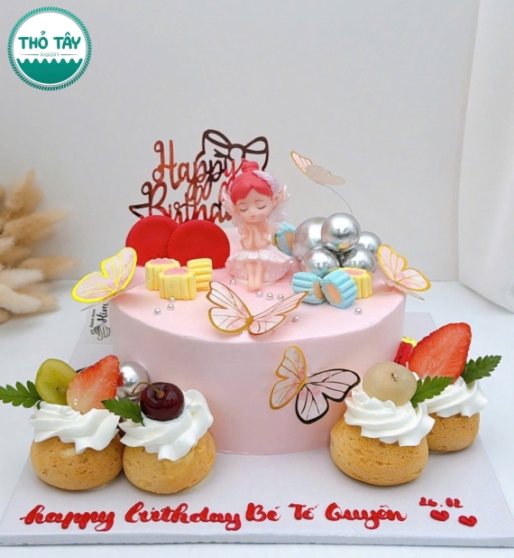 Bánh kem dành cho bé gái kèm sét bánh su dai