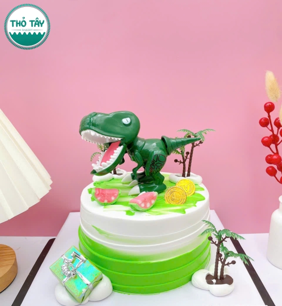 Bánh kem dành cho bé trai yêu thích khủng long hot 2026