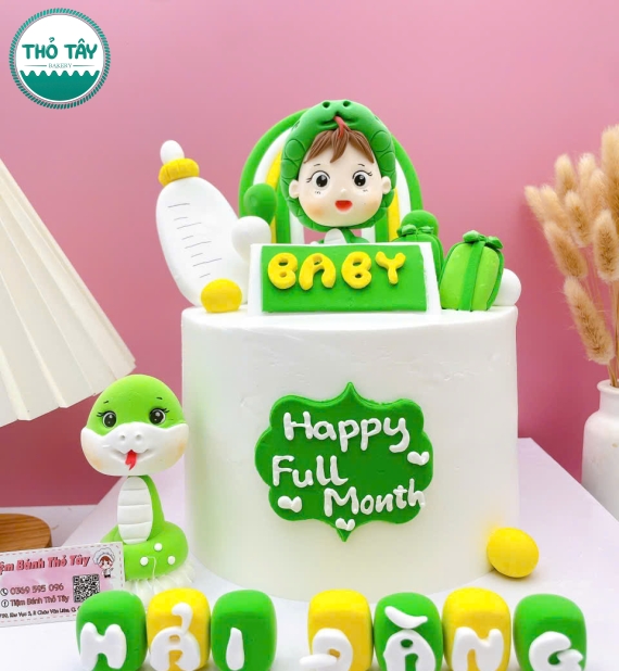 Bánh thôi nôi dành cho bé rắn tuổi tỵ mẫu đẹp làm theo yêu cầu