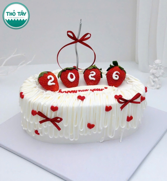 Bánh Kem chúc mừng năm mới tại Thỏ Tây năm 2026