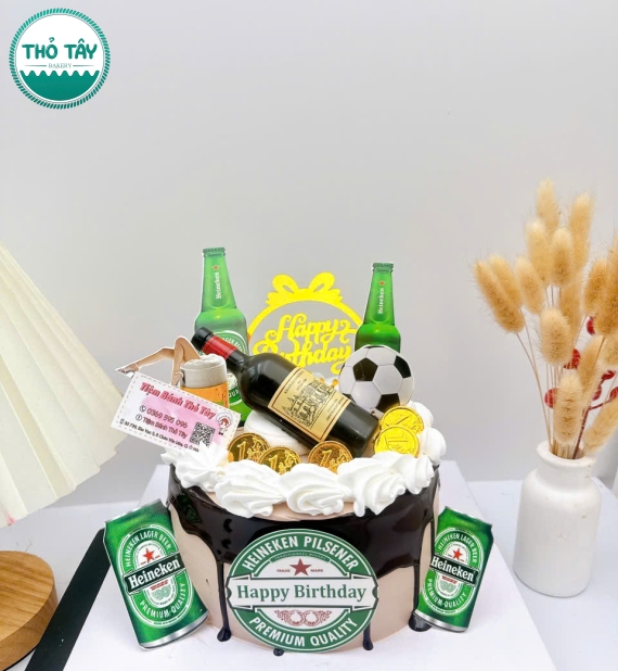 Bánh kem dành nam trang trí theo yêu cầu khách hàng