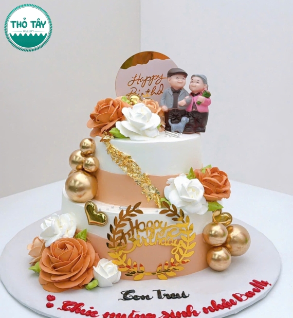 Bánh Kem Mừng Thọ Ông bà 2 tầng