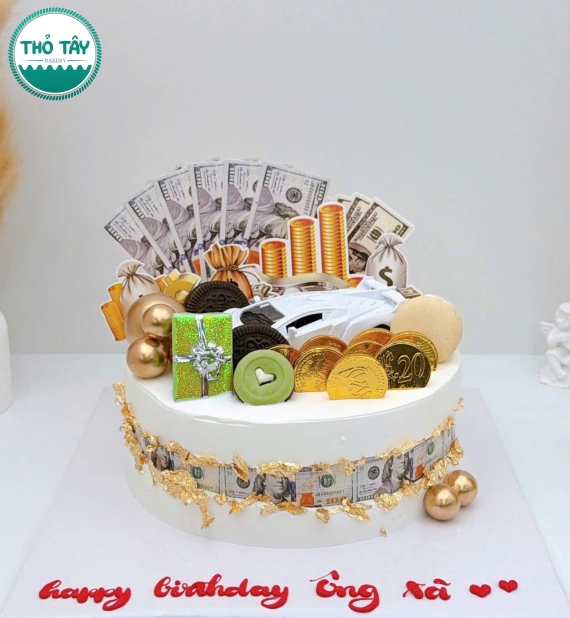 Bánh kem dành nam trang trí theo yêu cầu khách hàng