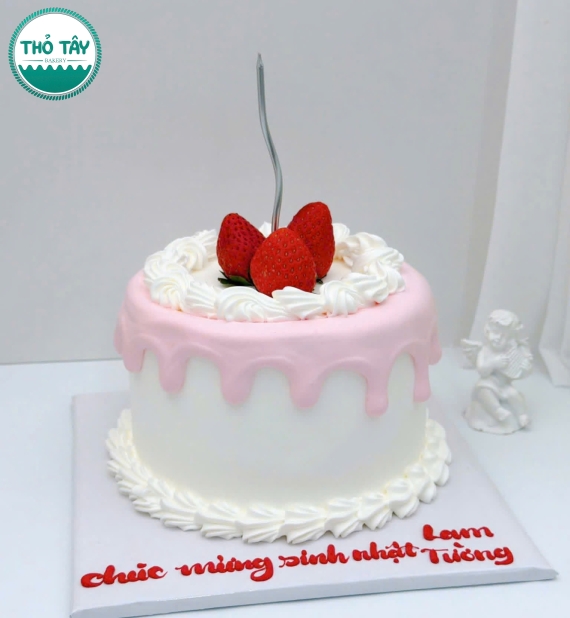Bánh Kem tone hồng trái tim tại Thỏ Tây