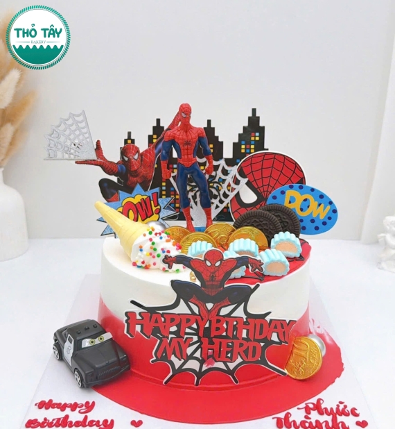 Bánh kem người nhện dành cho bé trai hot 2026