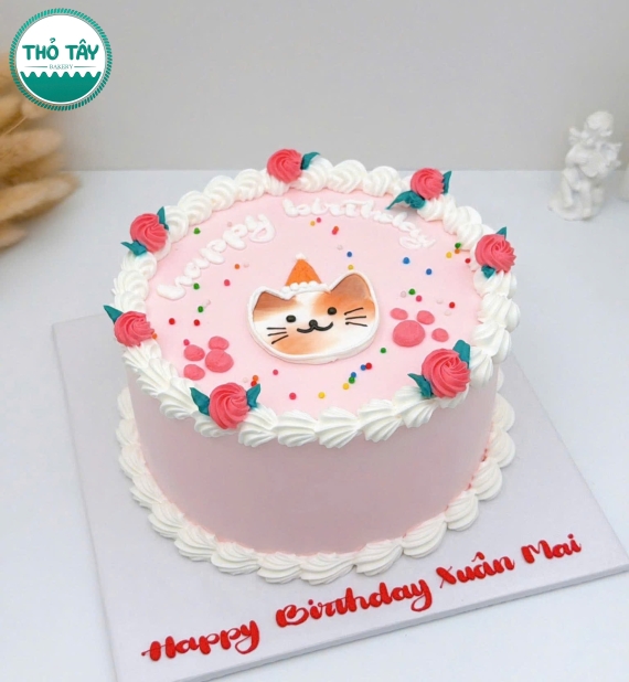 Bánh kem style Hàn Quốc trang trí hoa nhí xinh 