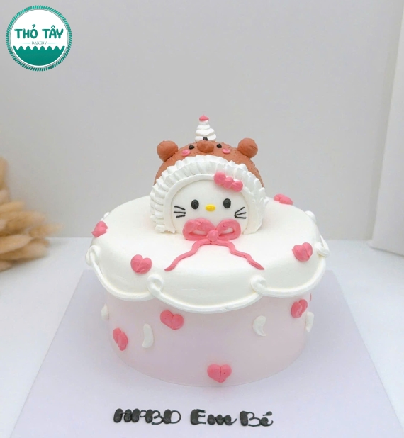 Bánh kem style Hàn Quốc mừng ngày valentine viết chữ theo yêu cầu